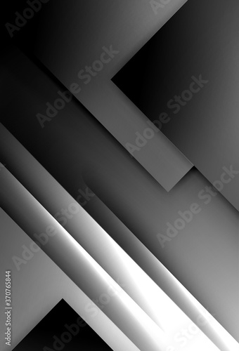 Black and white geometric background. Fluid shapes composition. Eps10 vector.