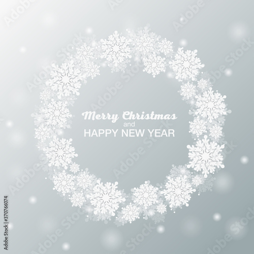 Vector banner for Christmas, New Year, snowflakes