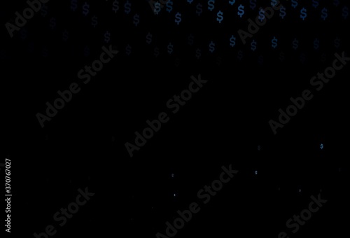 Dark BLUE vector layout with banking symbols.