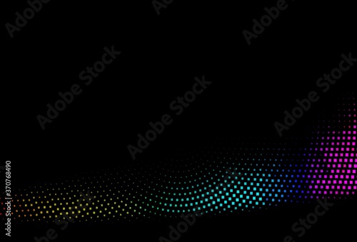 Dark Multicolor  Rainbow vector layout with lines  rectangles.