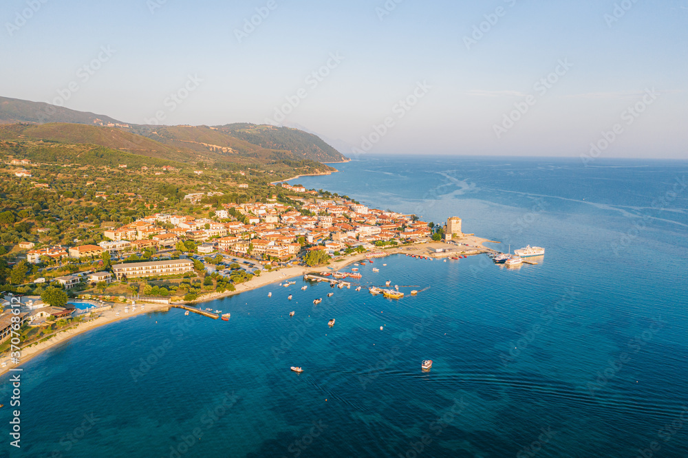 Ouranoupoli village in Chalcidice, Greece