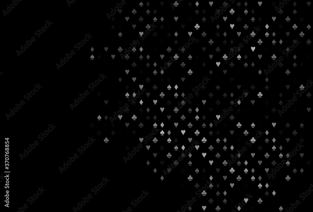 Dark Silver, Gray vector texture with playing cards. Dark Silver, Gray vector texture with playing cards.