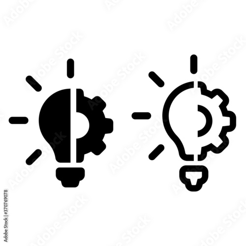 Inovation vector icon set. Idea illustration sign collection. creative symbol. photo