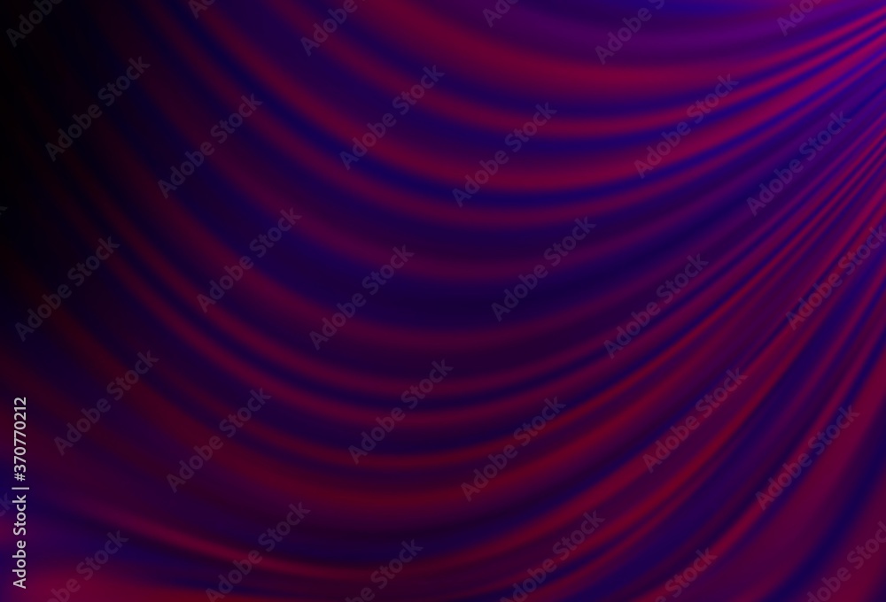 Fototapeta premium Dark Purple vector background with liquid shapes.