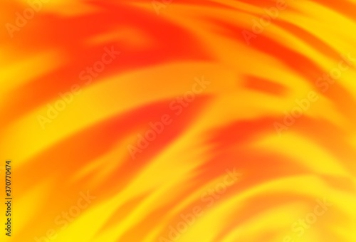 Light Yellow, Orange vector blurred bright pattern.