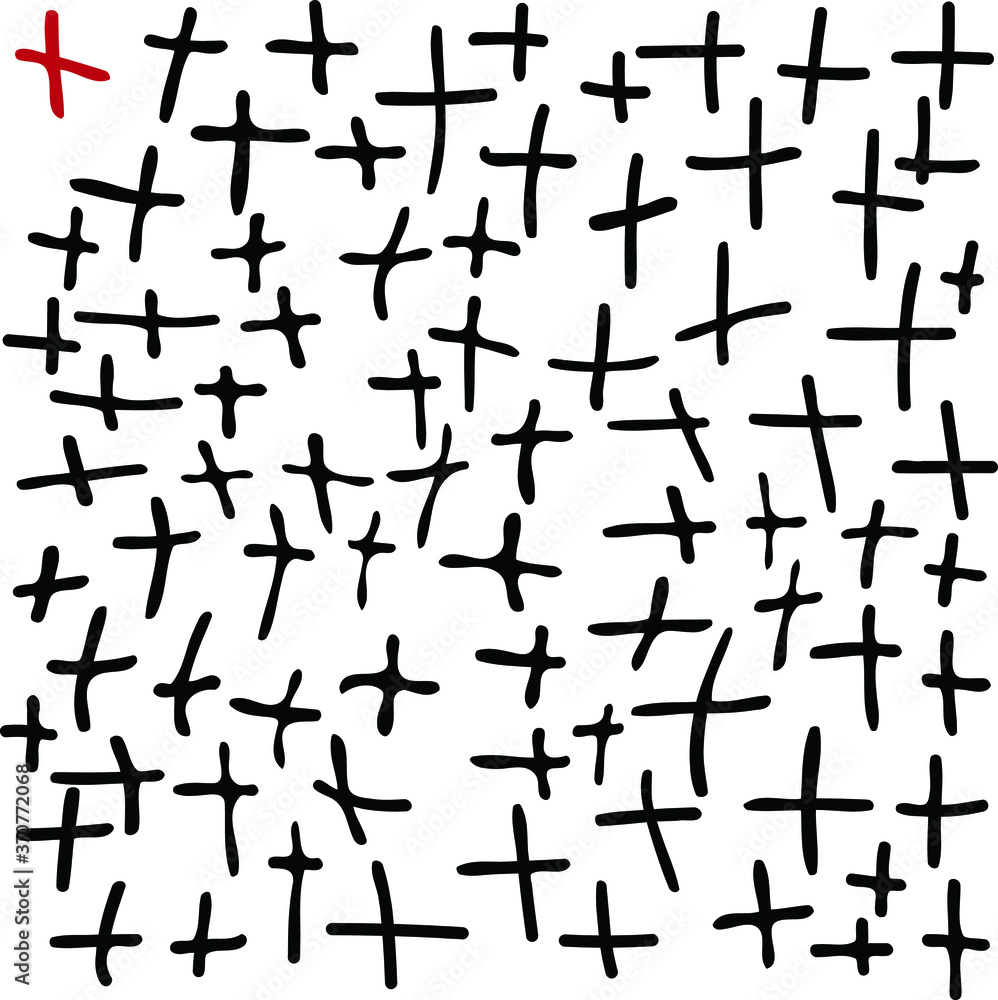 Many crosses are distorted.