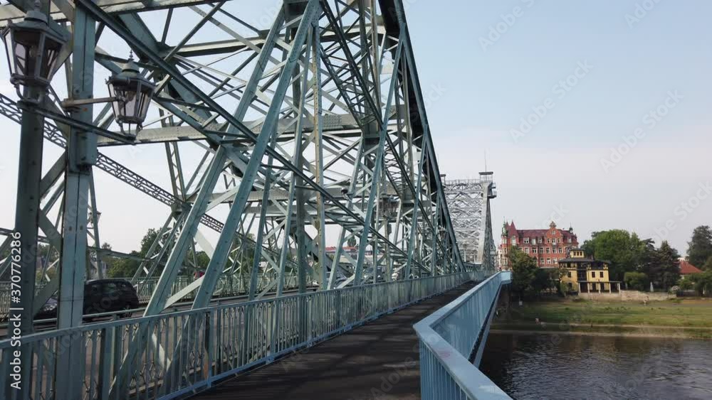 Dresden Germany Loschwitzer Bridge Blaues Wunder im Sommer