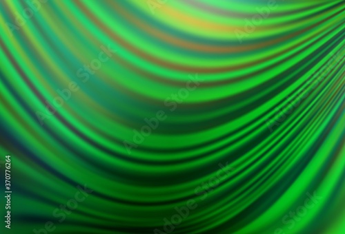 Light Green vector template with lines  ovals.