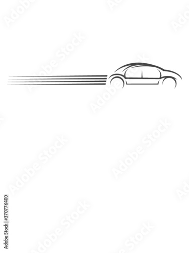 Striche Linien Auto Abstrakt Logo Design Führerschein fahren Fahrschule Motiv Clipart 