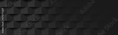 Abstract black geometric mosaic background. Vector tech corporate banner design