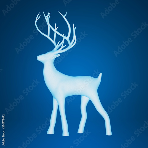 3d rendering of a deer