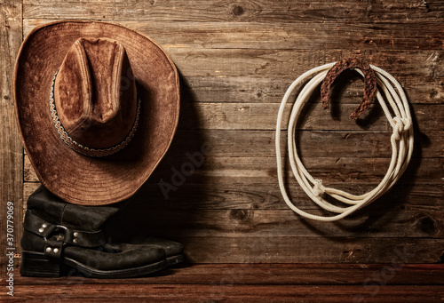 Obraz na płótnie lasso horseshoe hat