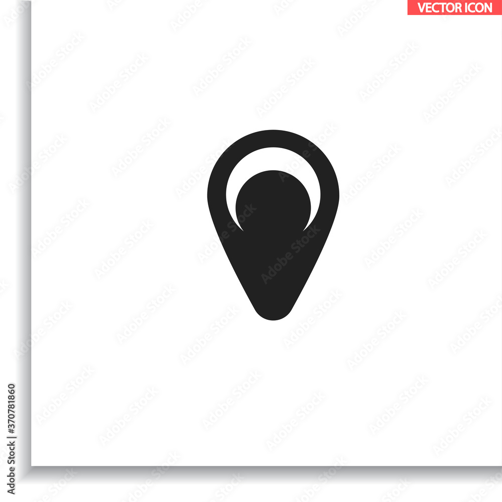 Map pin vector icon , lorem ipsum Flat design Map pin vector icon , lorem ipsum Flat design