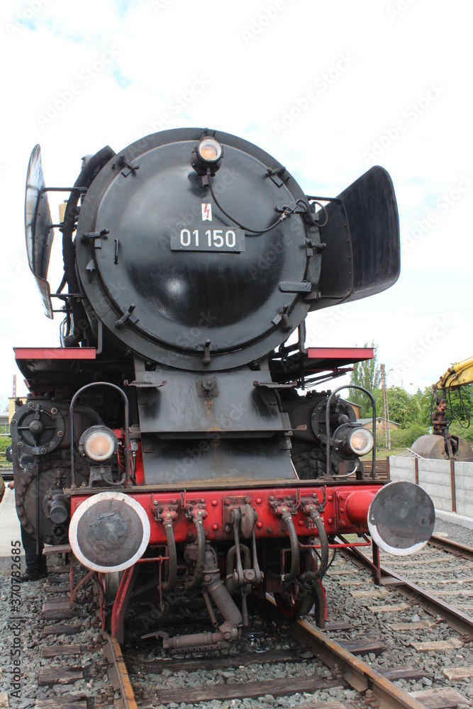 Fototapeta premium Eisenbahn Dampflok, alte Lokomotive