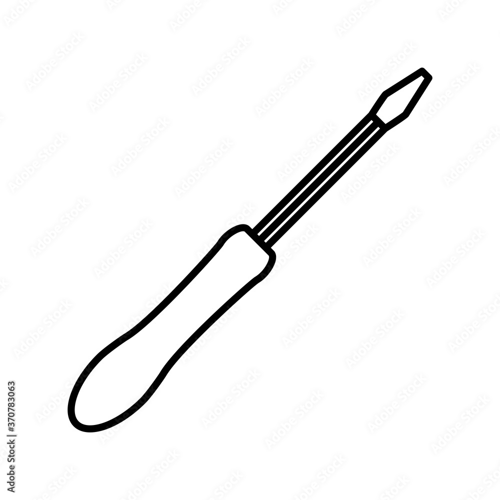 Fototapeta premium screwdriver tool style line icon