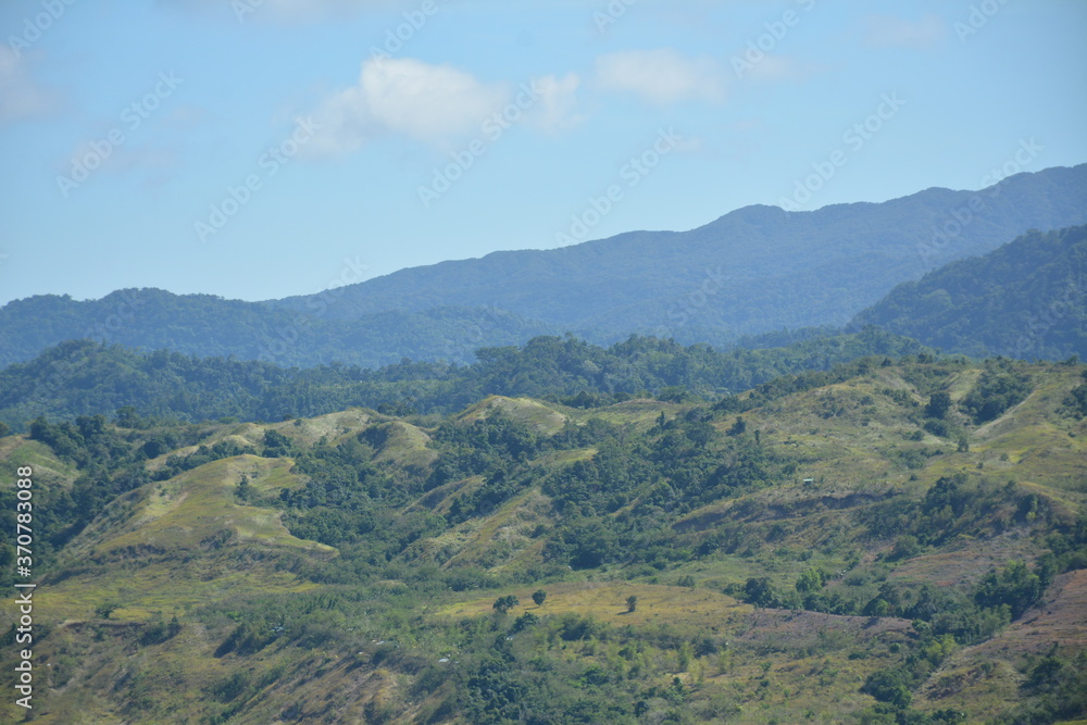 Fototapeta premium Mountain and trees scenic view during daytime