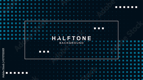 Halftone background with frame, vector design