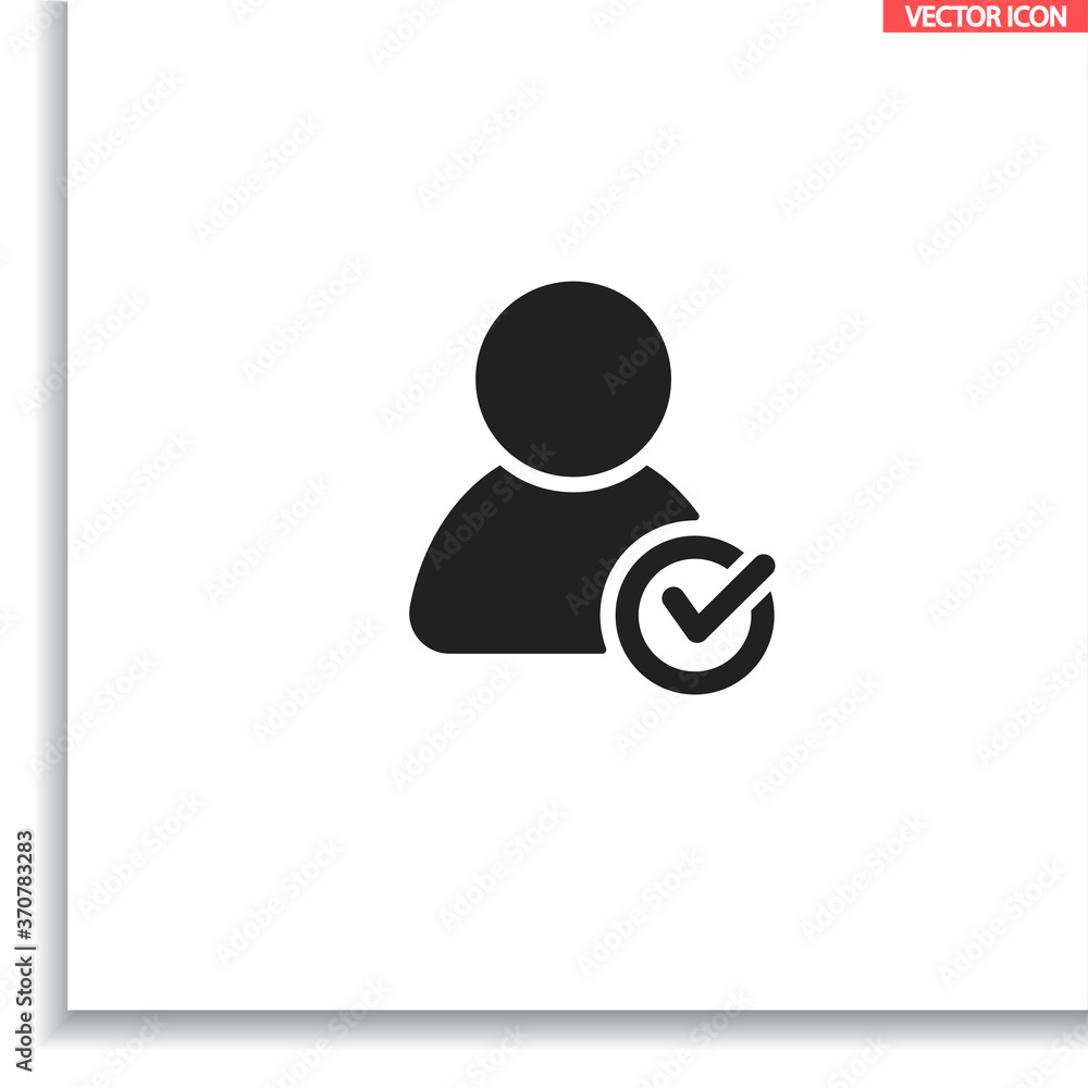 People tick vector icon , lorem ipsum Flat design People tick vector icon , lorem ipsum Flat design