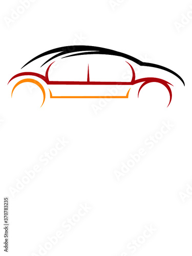 Deutschland Flagge Auto Abstrakt Farben Logo Design Führerschein fahren Fahrschule Motiv 