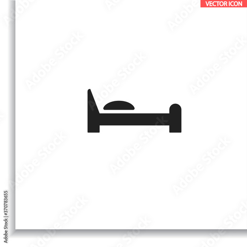 Bed  vector icon    lorem ipsum Flat design