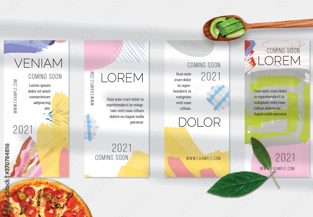 Flyer Layout with Abstract Marker Scribble Elements Stock Template ...