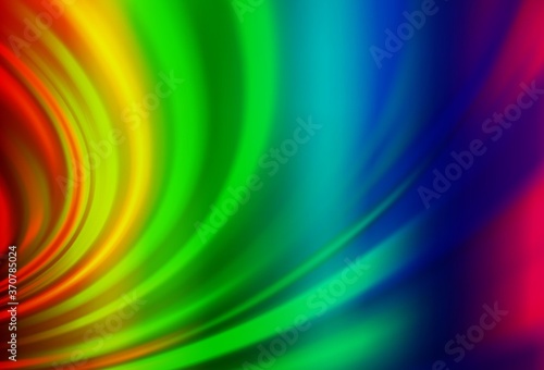 Light Multicolor, Rainbow vector template with lines, ovals.
