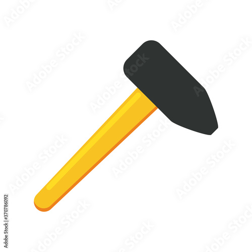 construction gavel tool flat style icon