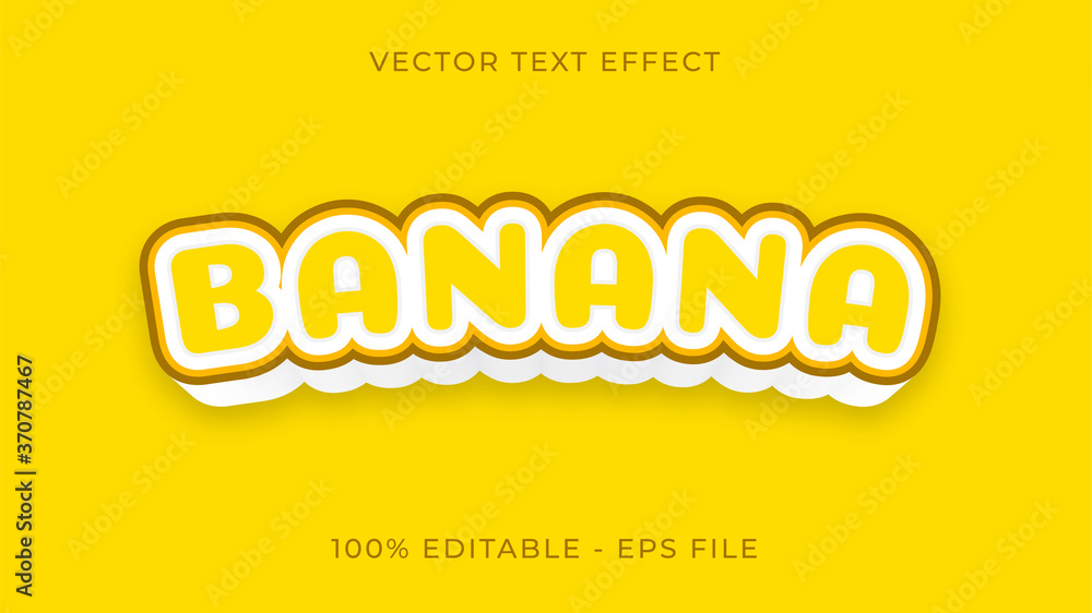 Banana text effect Banana text effect