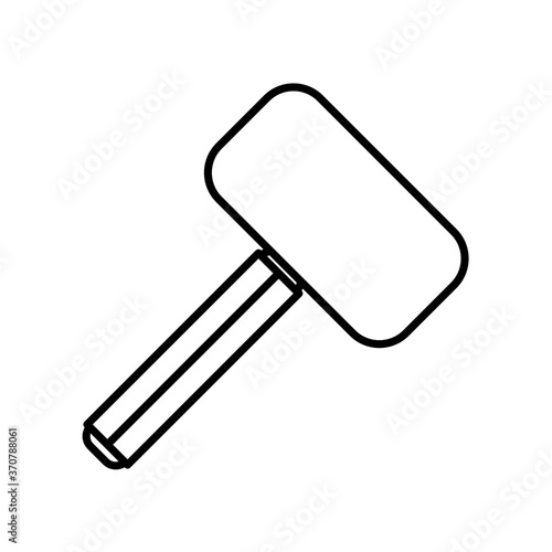 gavel construction tool line style icon