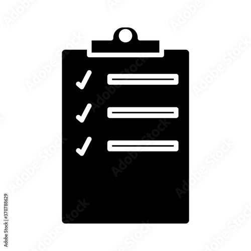 checklist clipboard silhouette style icon