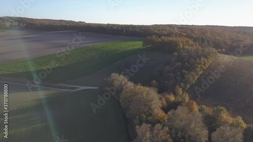 Smiley in field from above - drone shot - aerial