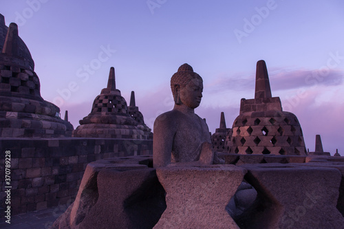 23 May 2008, Magelang, Java, Indonesia: Sunrise on Borobudur Temple, Indonesia