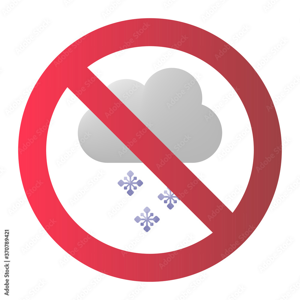 Snow cloud warning icon vector illustration design Snow cloud warning icon vector illustration design