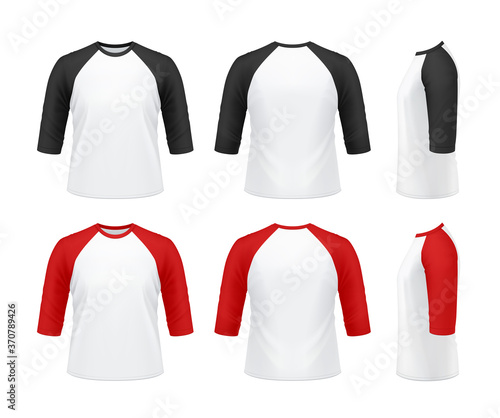 Men's 3/4 sleeve raglan t-shirt photo