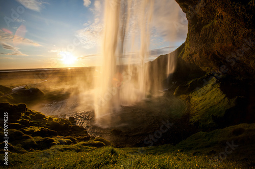 Seljalandsfoss Waterfall on the South Coast of Iceland