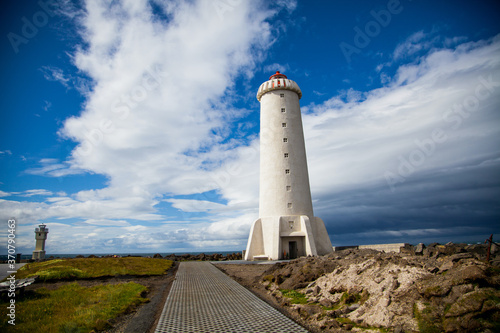 Old Akranes Lighthouse just north of Reykjavik, Iceland