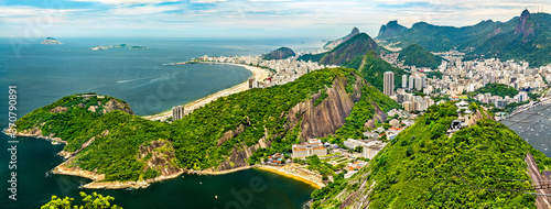 View of Copacabana and Botafogo neighborhoods in Rio de Janeiro, Brazil photo