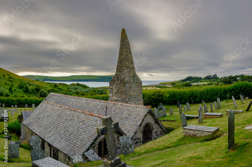 The Church in the Sands - St Enodoc Church near Polzeath, North Cornwall photo