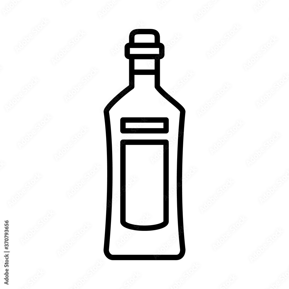 vodka bottle icon, line style