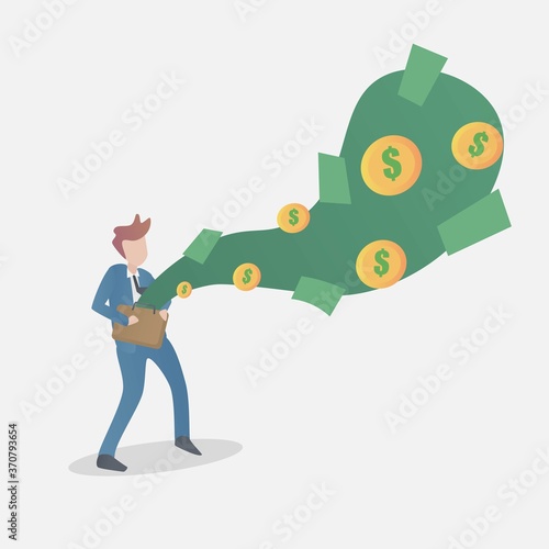 liquidity cash flow in business strategy,Vector illustration.