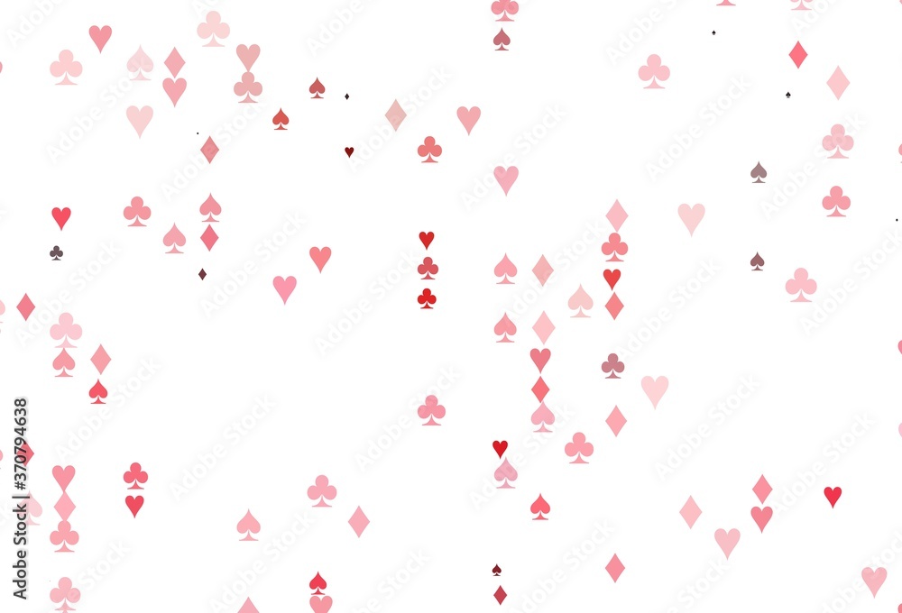 Light Green, Red vector template with poker symbols. Light Green, Red vector template with poker symbols.