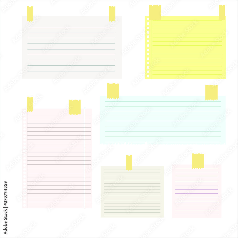 Vector template notepaper. Isolated vector illustration Vector template notepaper. Isolated vector illustration