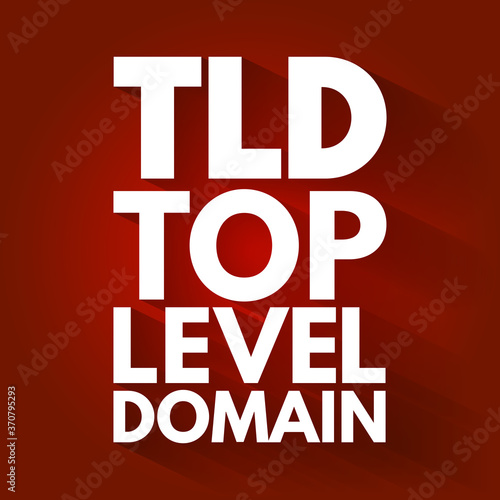 TLD - Top Level Domain acronym, technology concept background