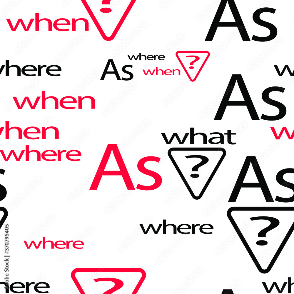 seamless pattern of question words and signs
seamless pattern of question words and signs