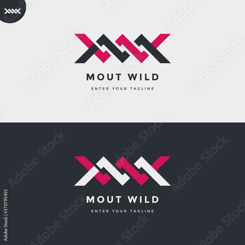 Logo Letter WM or MW unique design, Simple Icon Monogram design. Concept Initial M W and wire winding