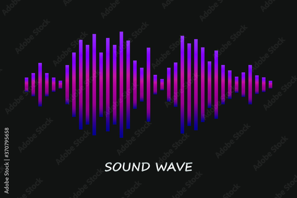Equalizer wave. Vector illustration for background. 