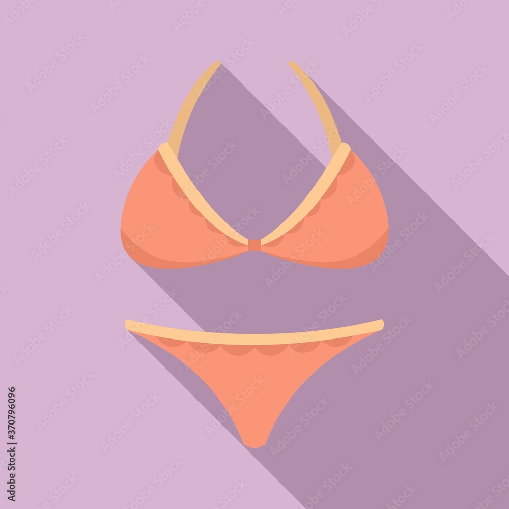 Piece swimsuit icon. Flat illustration of piece swimsuit vector icon for web design Piece swimsuit icon. Flat illustration of piece swimsuit vector icon for web design