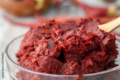 Turkish red pepper paste (biber salcasi)