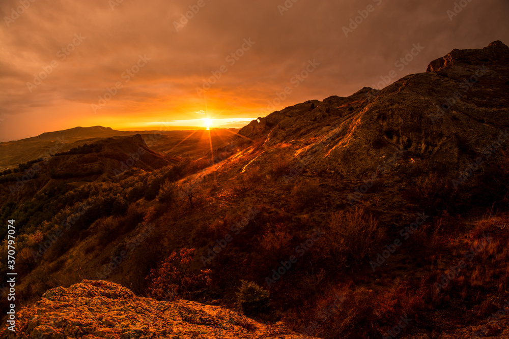 Sunset in the mountains