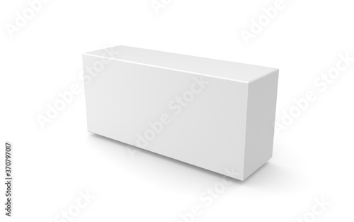 3D white box on white background © RSLN